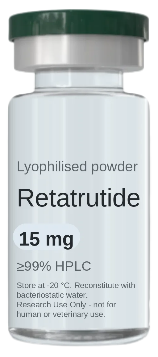 Retatrutide 15 mg Vial (Lyophilized) vial